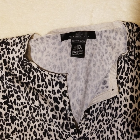 Silx by August Silks Animal Print Cardigan - Picture 2 of 3